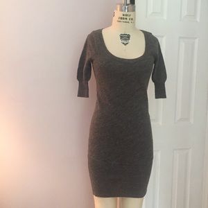 SOLD -Eileen Fisher Slim Sweater Dress Grey Sz XXS